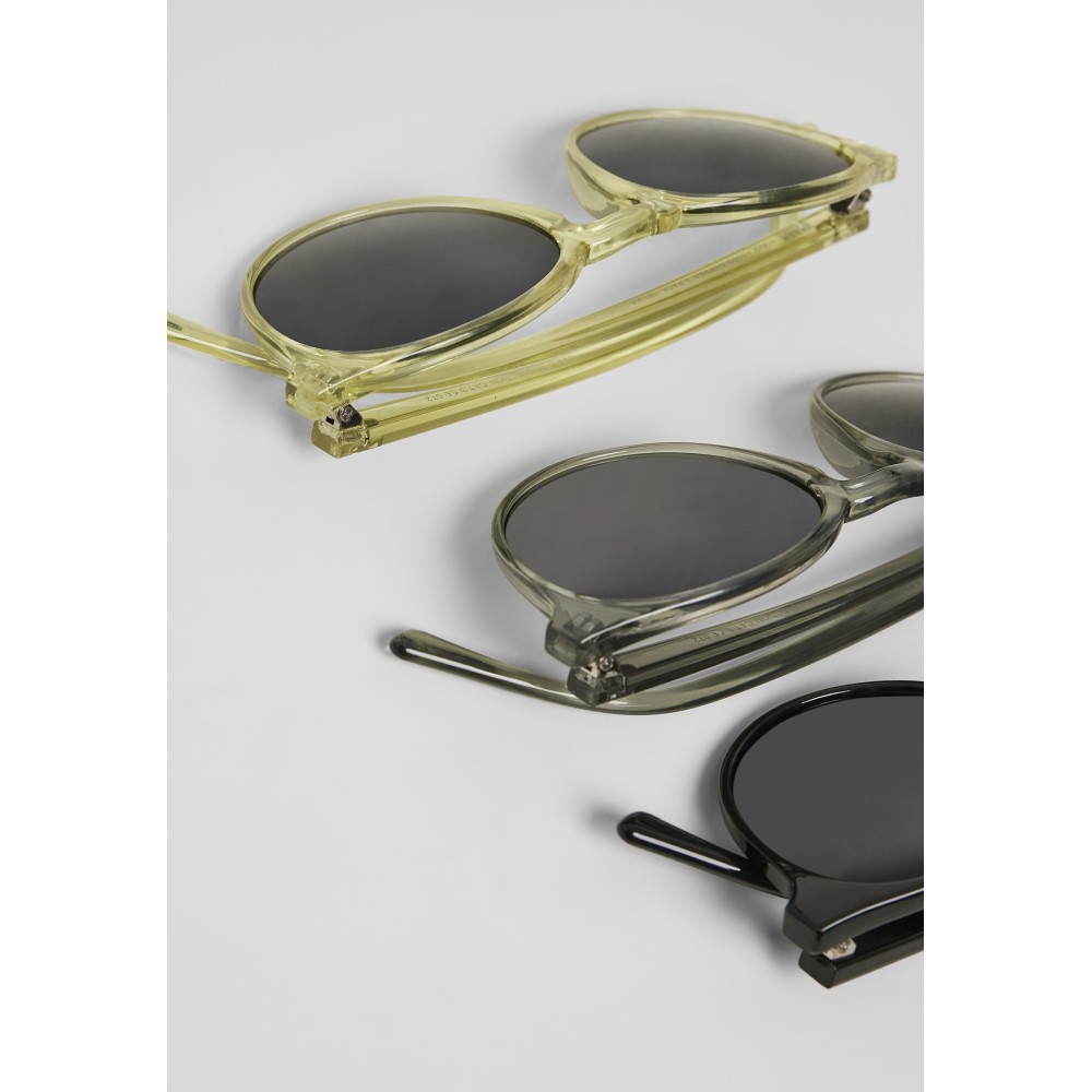 Urban Classics - Cypress 3Pack black/lightgrey/yellow Sunglasses - Multicolours